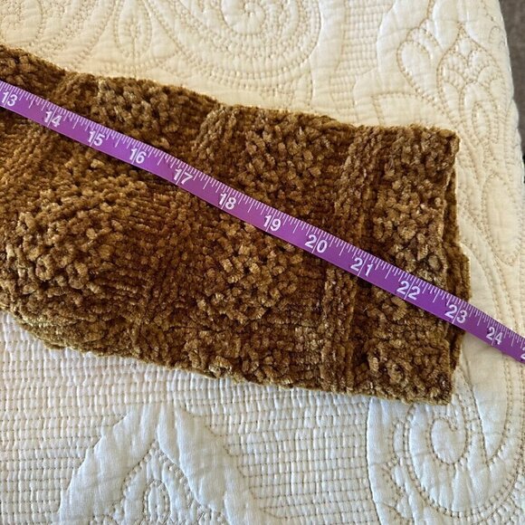 SUPER SOFT nubby buttery chenille gold cardigan - academia librarian teacher XL - Picture 8 of 10